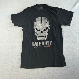Call of Duty T-Shirt Mens Medium Black Black Ops III Skull Graphic Short Sleeve